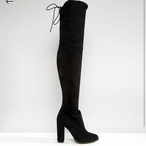 NWT⭐️ASOS over the knee heel boots